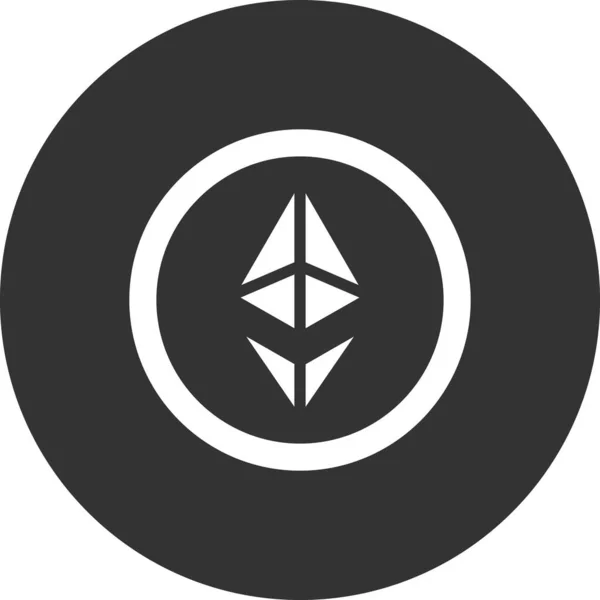 Ethereum Cryptocurrency Symbol Vector Icon — стоковый вектор