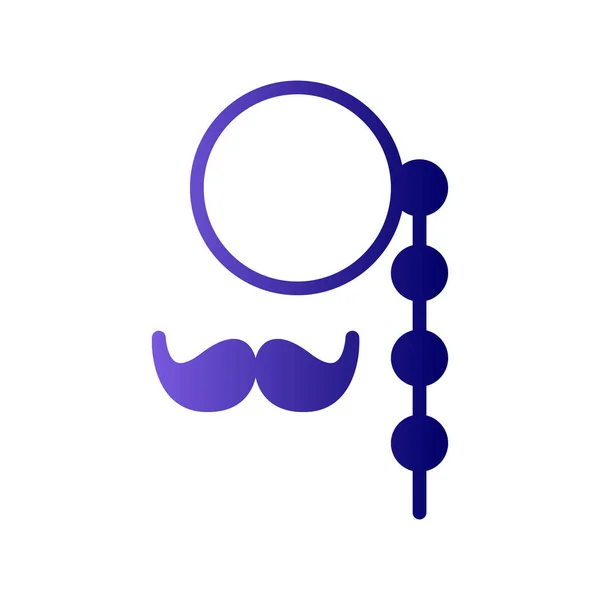 Vector Monocle Outline Icon Design — 스톡 벡터