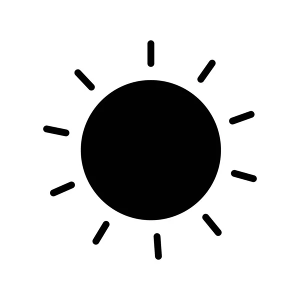 Απλό Εικονίδιο Ήλιου Διανυσματική Απεικόνιση — Διανυσματικό Αρχείο