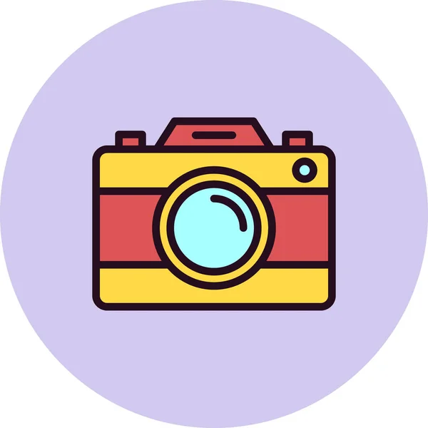 Camera Icoon Vector Vlakke Stijl — Stockvector