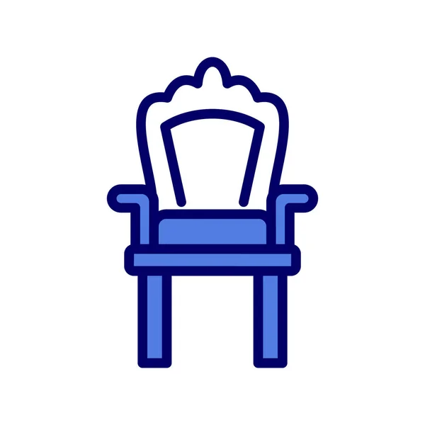 Αφηρημένο Εικονίδιο Καρέκλας Στο Φόντο Διανυσματική Απεικόνιση — Διανυσματικό Αρχείο