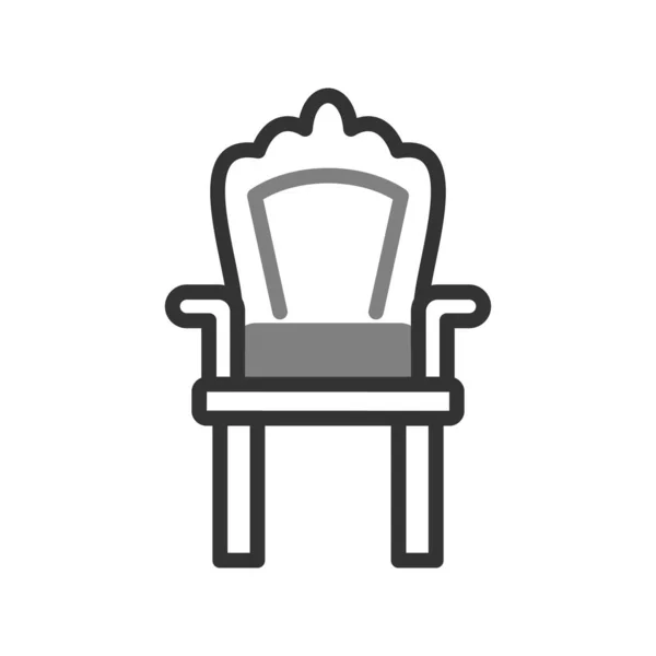 Arkaplanda Soyut Sandalye Simgesi Vektör Illüstrasyonu — Stok Vektör