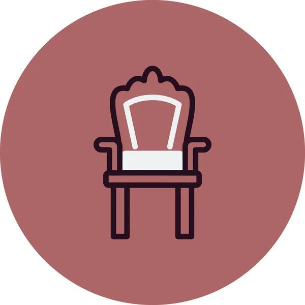 Icône Abstraite Chaise Sur Fond Illustration Vectorielle — Image vectorielle