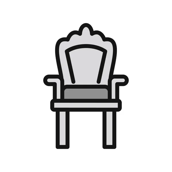 Arkaplanda Soyut Sandalye Simgesi Vektör Illüstrasyonu — Stok Vektör