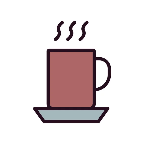Illustrazione Icona Vettoriale Tazza Caffè — Vettoriale Stock
