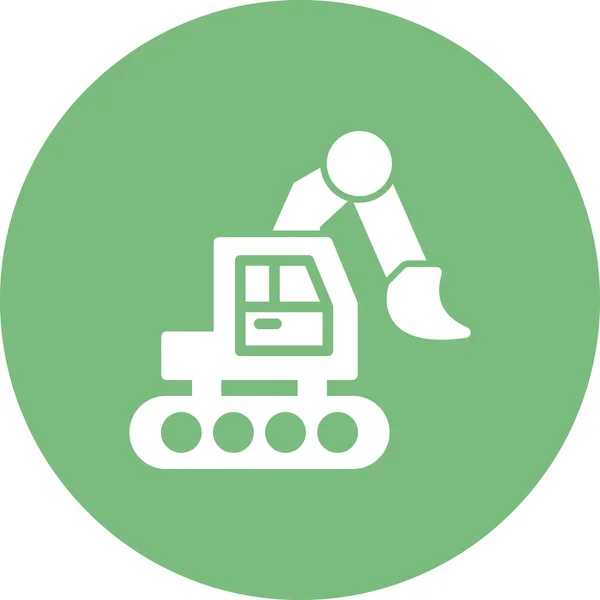 Bulldozer Signo Vector Icono Ilustración — Archivo Imágenes Vectoriales