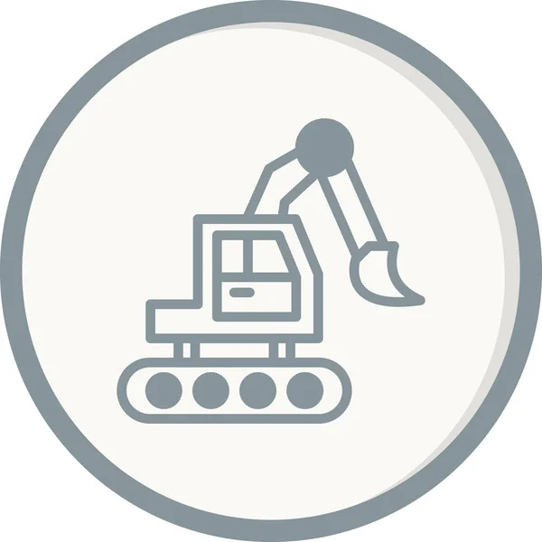 Ukázka Ikony Vektorového Znaku Buldozeru — Stockový vektor