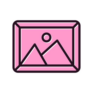 Resim modern simgesinin vektör illüstrasyonu