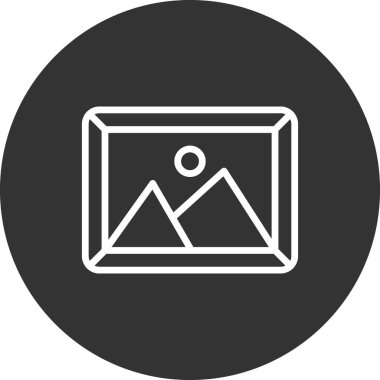 Resim modern simgesinin vektör illüstrasyonu