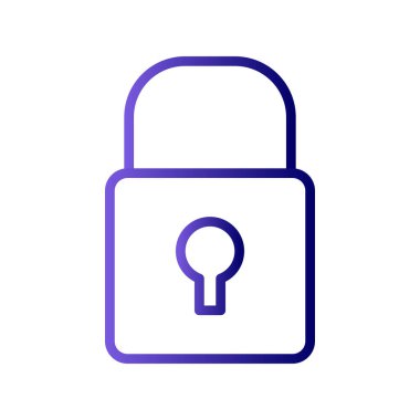 asma kilit ikon vektör çizimi