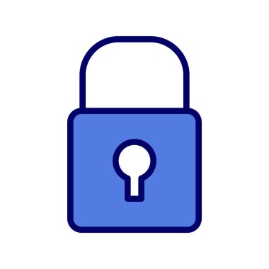 asma kilit ikon vektör çizimi