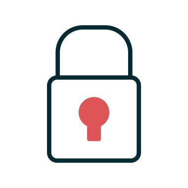 asma kilit ikon vektör çizimi