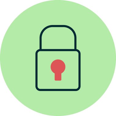 asma kilit ikon vektör çizimi