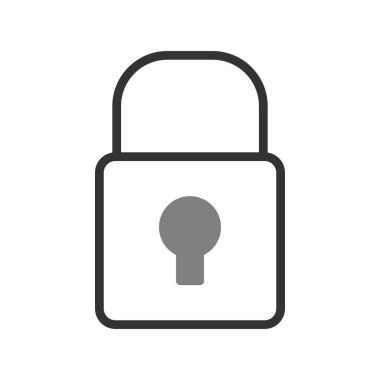 asma kilit ikon vektör çizimi