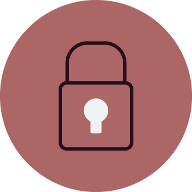 asma kilit ikon vektör çizimi