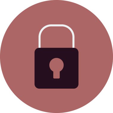 asma kilit ikon vektör çizimi