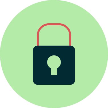 asma kilit ikon vektör çizimi