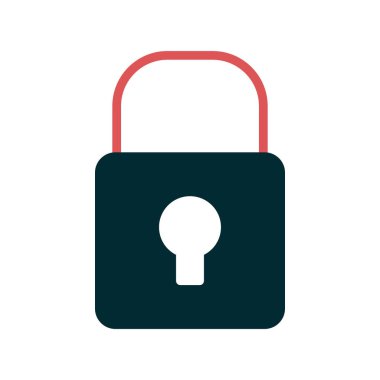 asma kilit ikon vektör çizimi