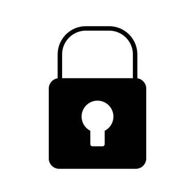 asma kilit ikon vektör çizimi