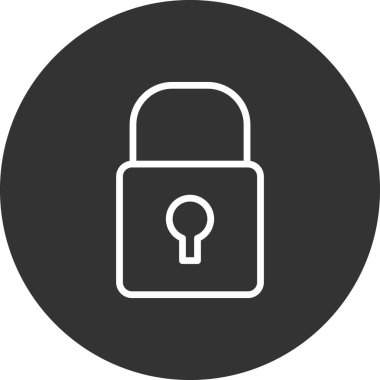 asma kilit ikon vektör çizimi