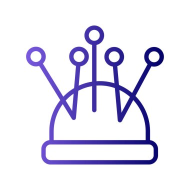 Bir Pin Yastık simgesinin vektör illüstrasyonu