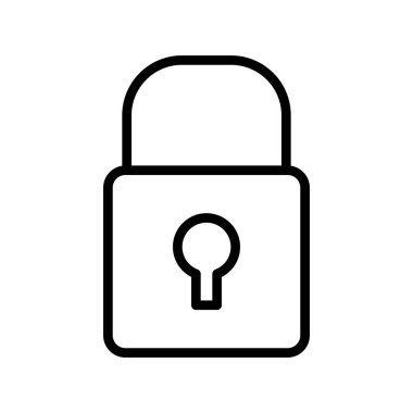 asma kilit ikon vektör çizimi