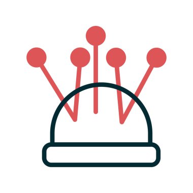 Bir Pin Yastık simgesinin vektör illüstrasyonu