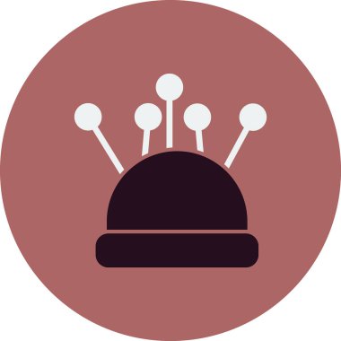 Bir Pin Yastık simgesinin vektör illüstrasyonu