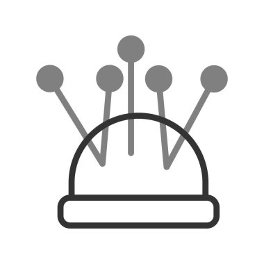 Bir Pin Yastık simgesinin vektör illüstrasyonu