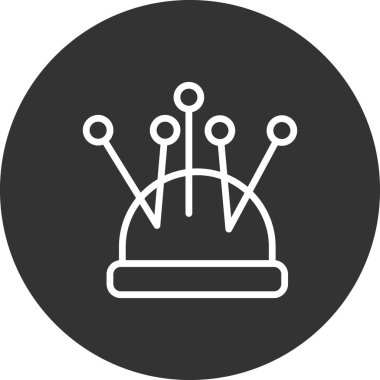 Bir Pin Yastık simgesinin vektör illüstrasyonu