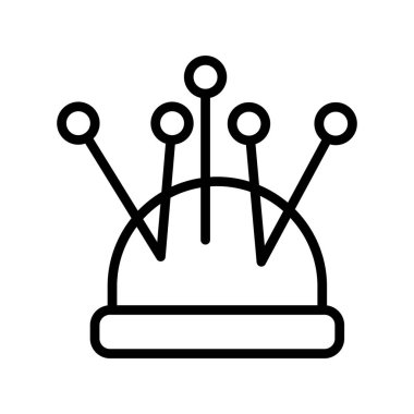 Bir Pin Yastık simgesinin vektör illüstrasyonu