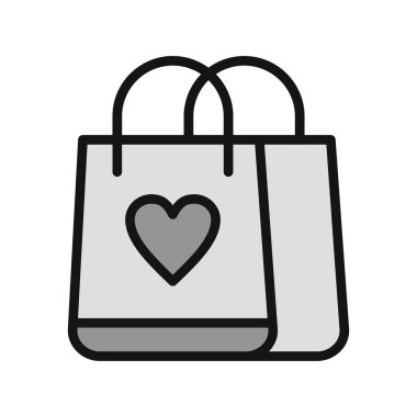 Alışveriş ikonu vektör illüstrasyonu. siyah ve beyaz resimtogram.