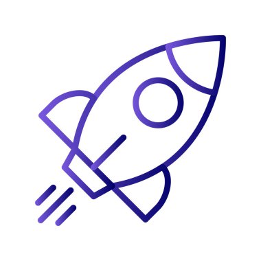 Uzay gemisi simgesi vektör illüstrasyonu