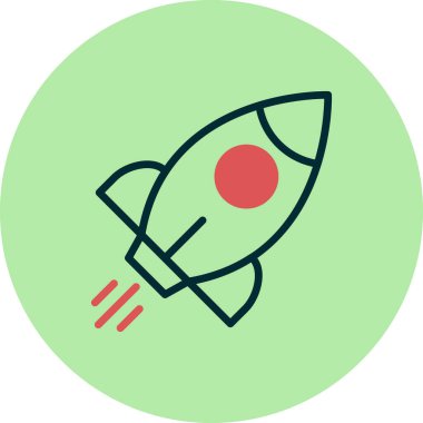 Uzay gemisi simgesi vektör illüstrasyonu