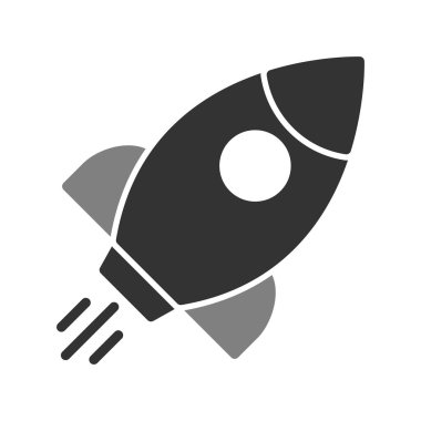 Uzay gemisi simgesi vektör illüstrasyonu