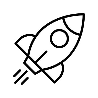 Uzay gemisi simgesi vektör illüstrasyonu