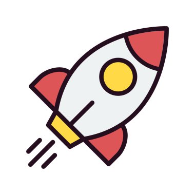 Uzay gemisi simgesi vektör illüstrasyonu