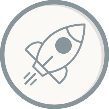 Uzay gemisi simgesi vektör illüstrasyonu