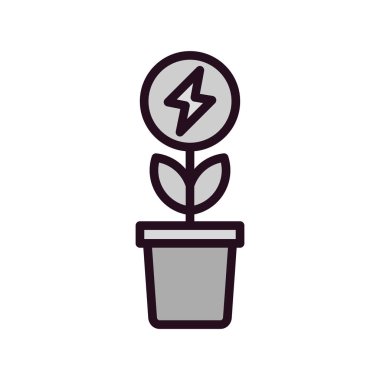 Bio Enerji Ağı simgesi, vektör illüstrasyonu 