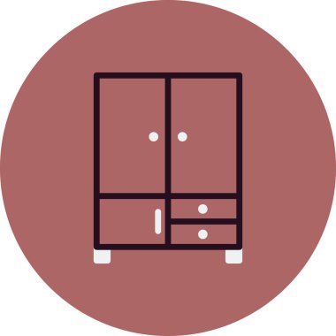 Dolap dolabı, basit vektör çizimi 