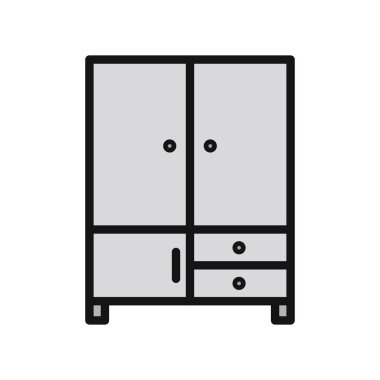 Dolap dolabı, basit vektör çizimi 