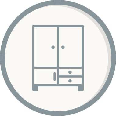 Dolap dolabı, basit vektör çizimi 