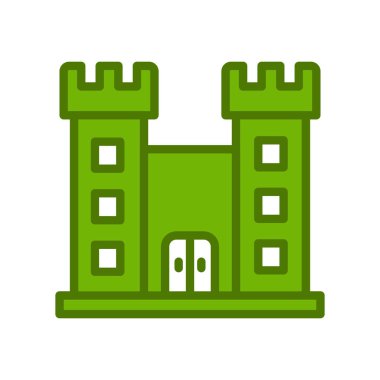 Şato simgesi, vektör illüstrasyonu 