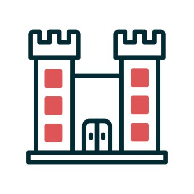 Şato simgesi, vektör illüstrasyonu 