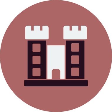 Şato simgesi, vektör illüstrasyonu 