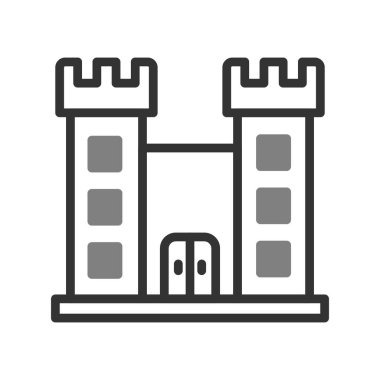 Şato simgesi, vektör illüstrasyonu 