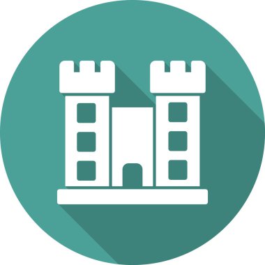 Şato simgesi, vektör illüstrasyonu 