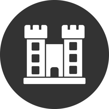 Şato simgesi, vektör illüstrasyonu 