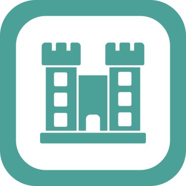 Şato simgesi, vektör illüstrasyonu 