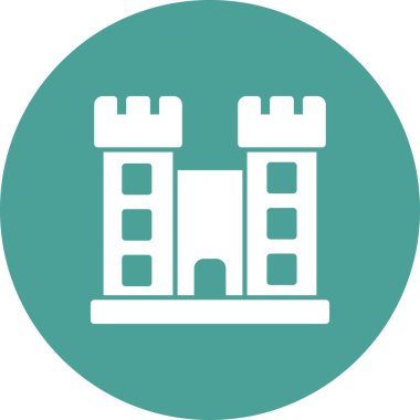 Şato simgesi, vektör illüstrasyonu 